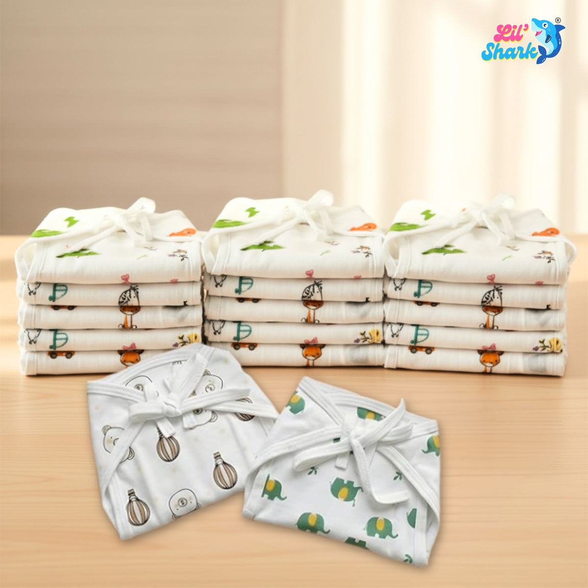 3-Layer Muslin Padded Nappies – Pack of 6, 12 or 24 — product view
