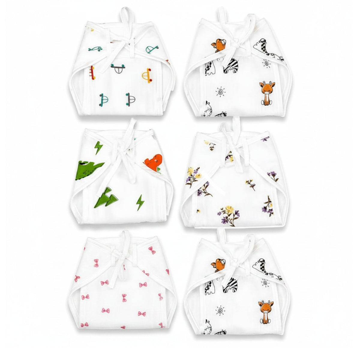 Three-layer muslin padded baby nappies