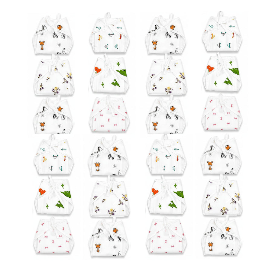Three-layer muslin padded baby nappies