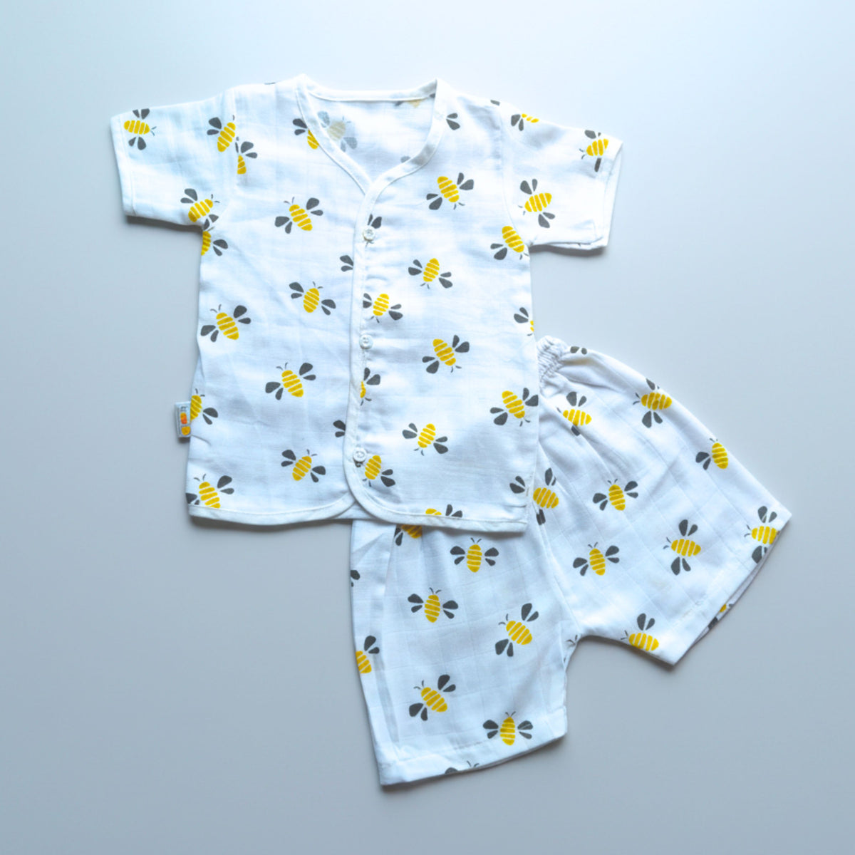 Muslin Front-Open Tops & Shorts – 2 or 4 Outfit Sets — product view