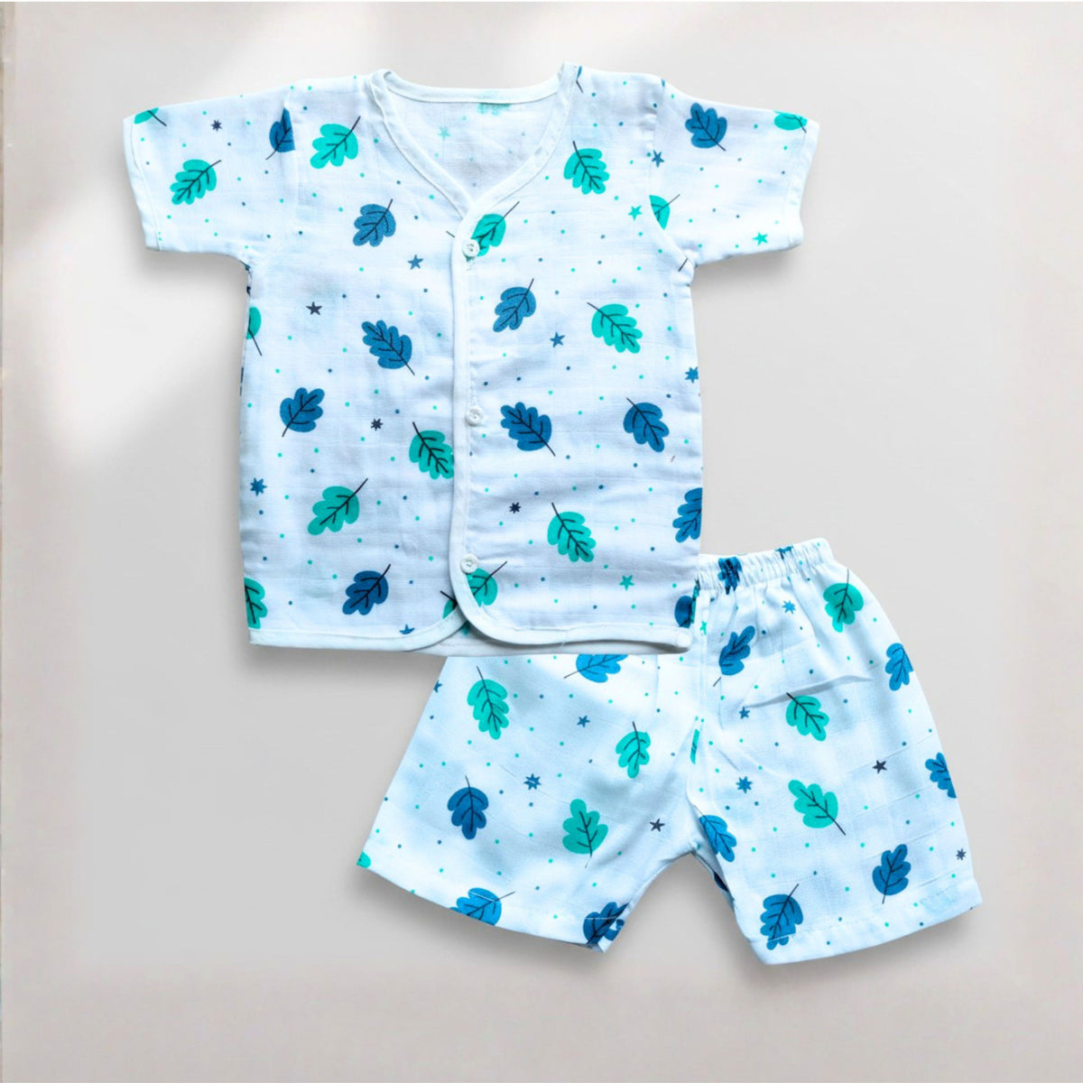 Muslin Front-Open Tops & Shorts – 2 or 4 Outfit Sets — product view