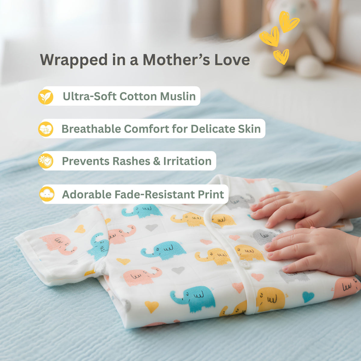Half-Sleeve Muslin Jhablas – Pack of 2, 3 or 5 — product view