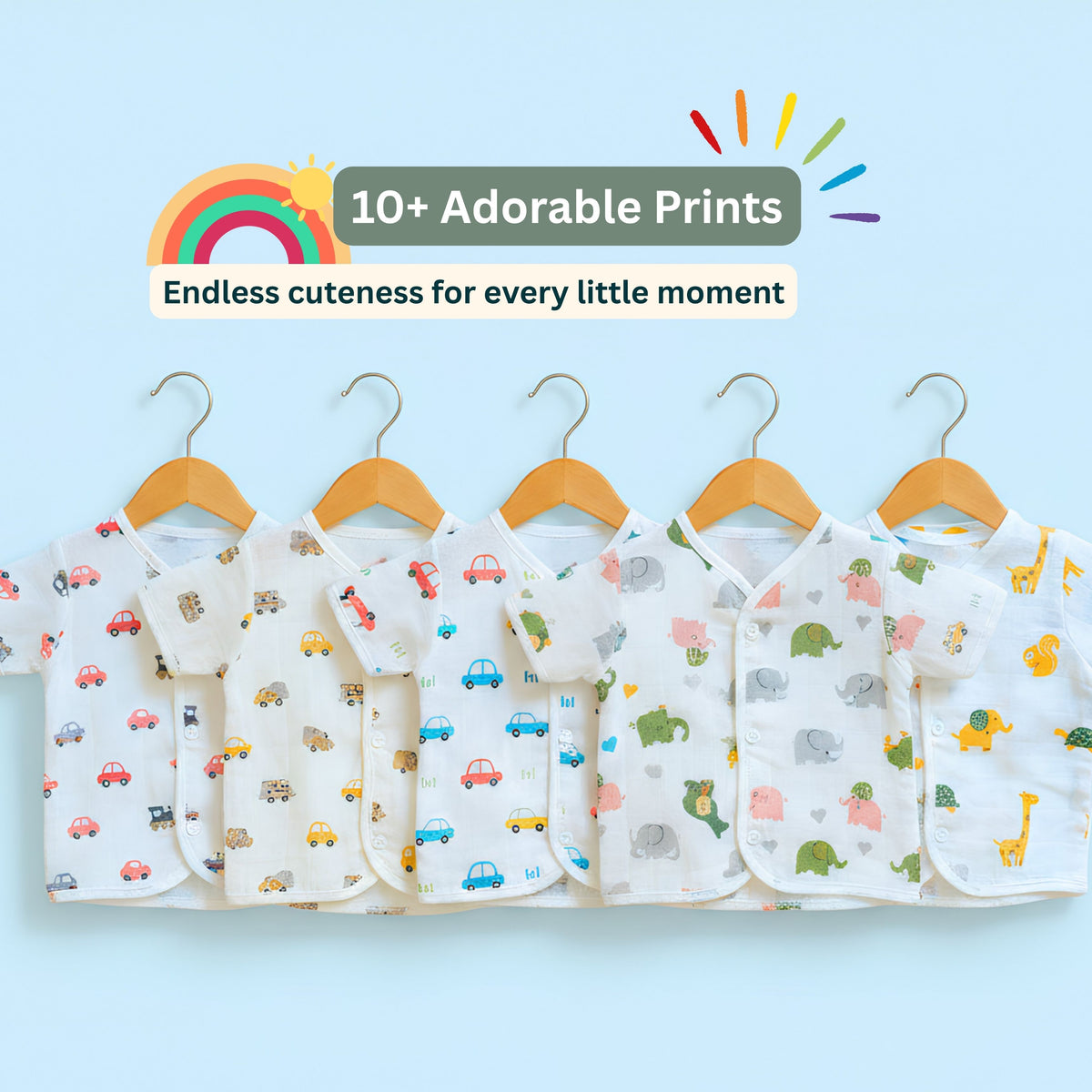 Half-Sleeve Muslin Jhablas – Pack of 2, 3 or 5 — product view