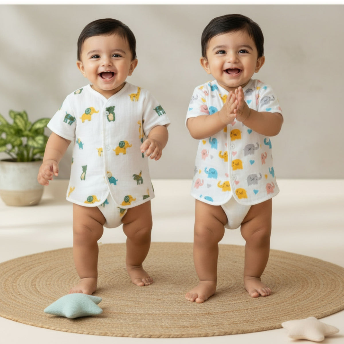Half-Sleeve Muslin Jhablas – Pack of 2, 3 or 5 — product view