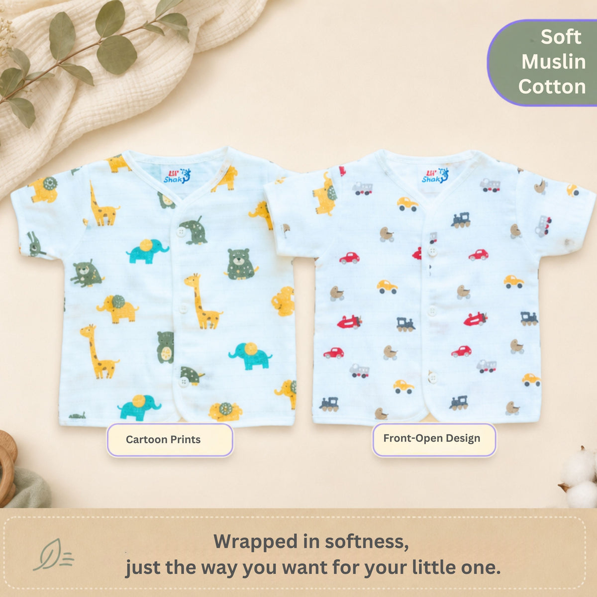 Half-Sleeve Muslin Jhablas – Pack of 2, 3 or 5 — product view