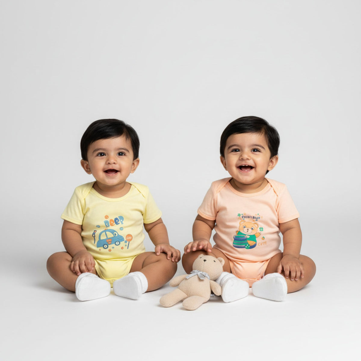 Cotton Baby Romper Bodysuits – Pack of 2 or 3 — product view