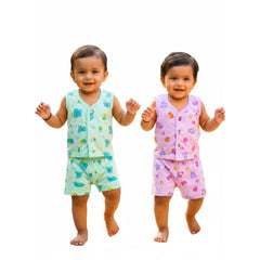 Combo 1 - 2 Front-Open Vests + 2 Shorts