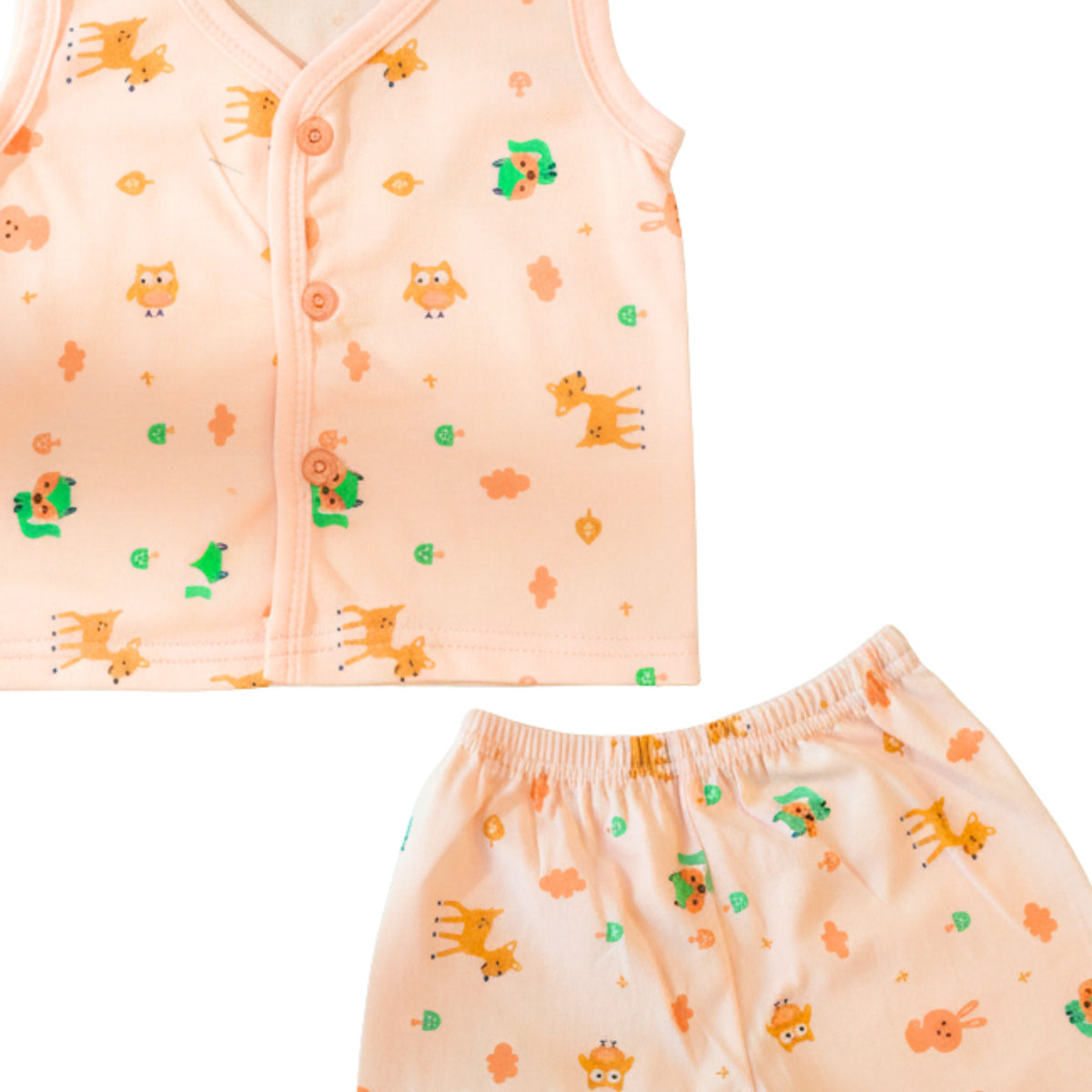 Cotton Sleeveless Vests & Shorts – 2 or 3 Outfit Sets — product view