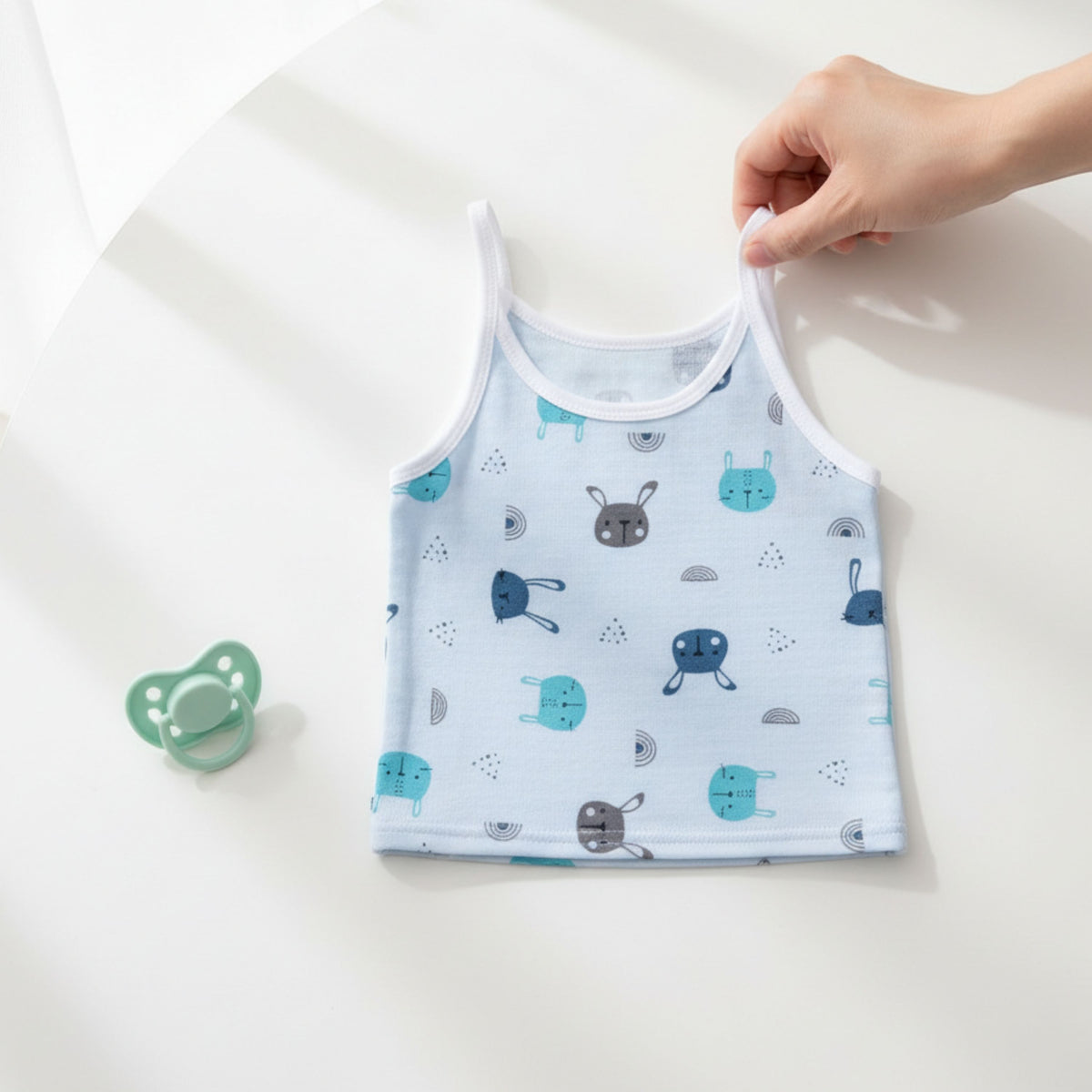 Printed muslin dori jhablas with shoulder ties