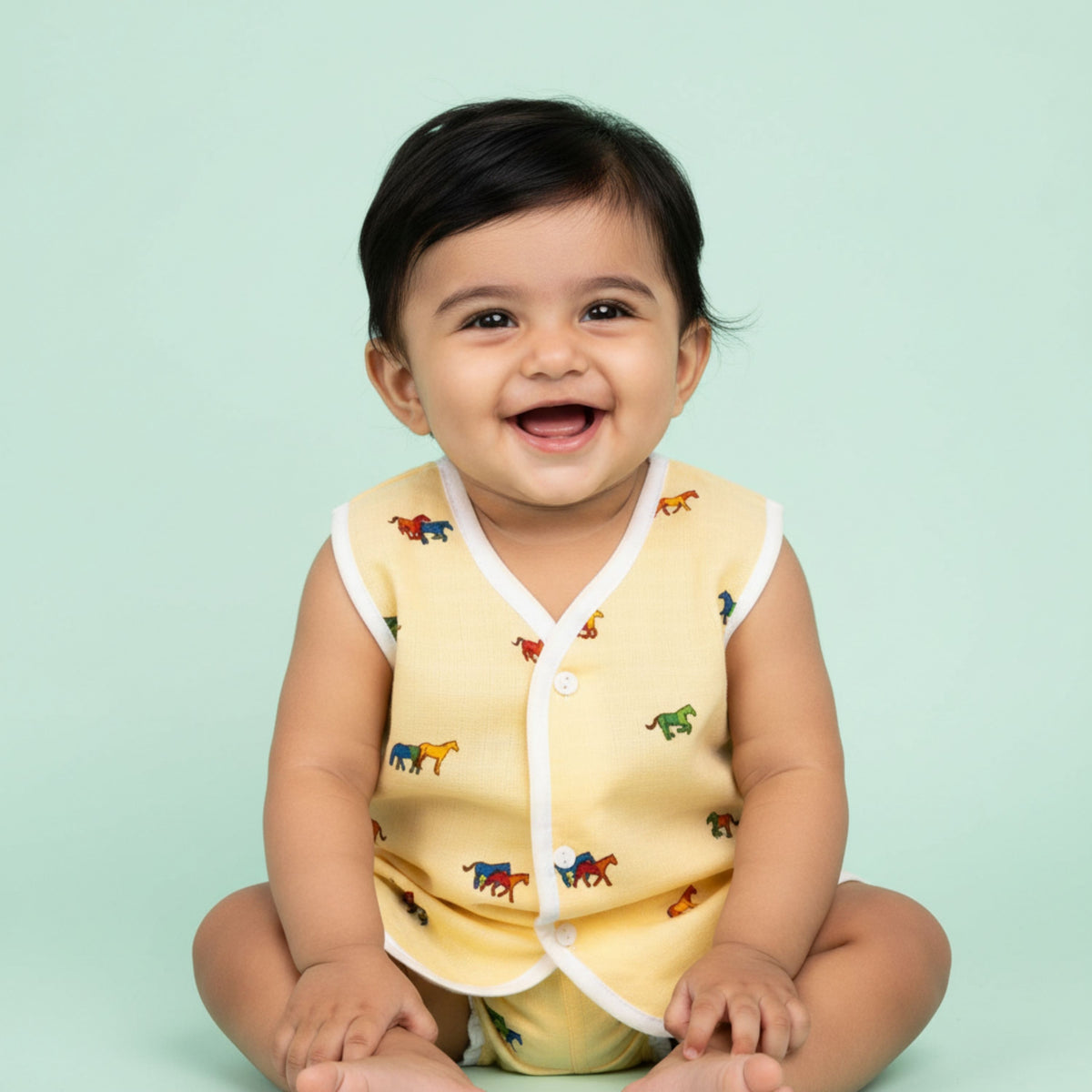 Sleeveless Front-Open Muslin Jhablas – Pack of 3 or 5 — product view