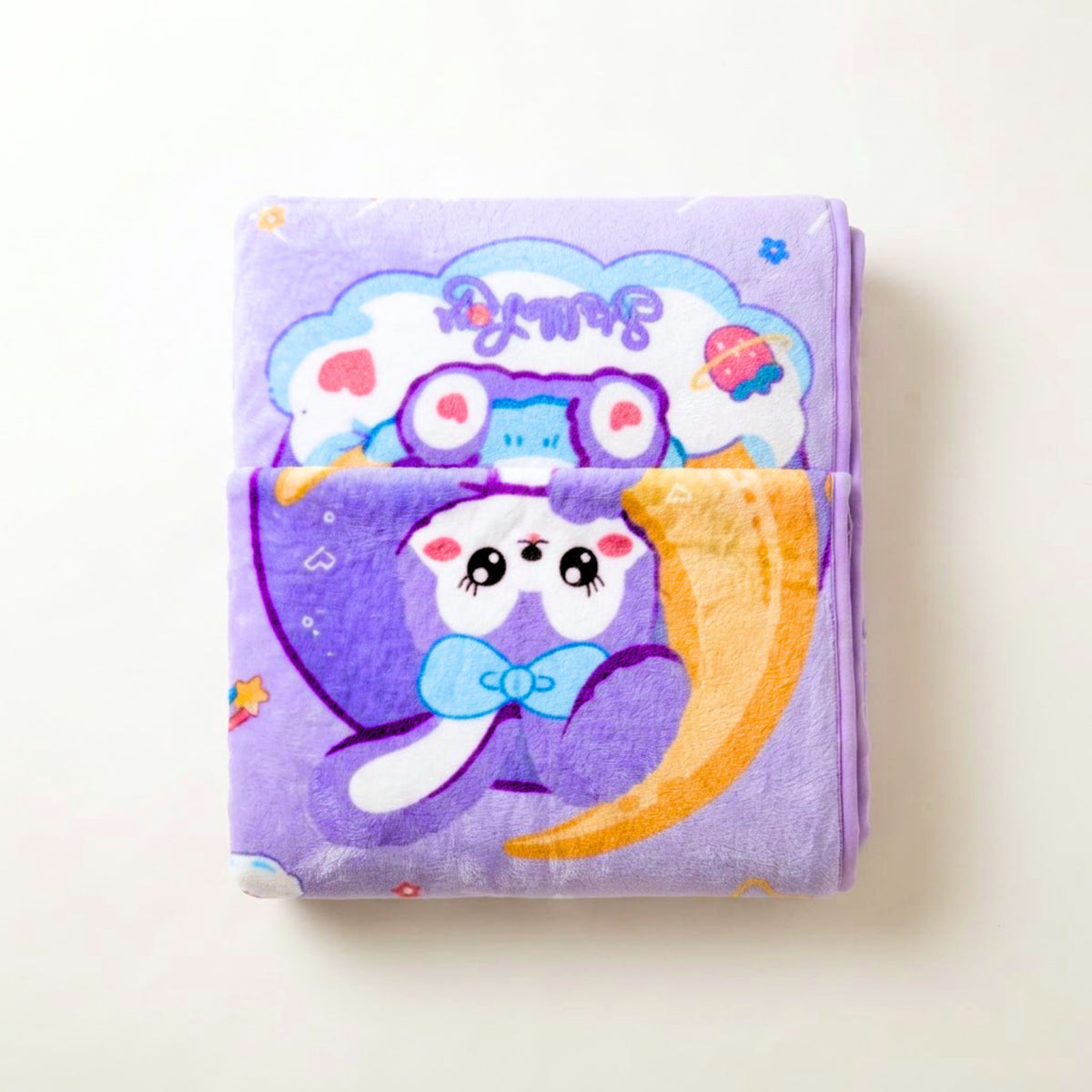 Printed Flannel Baby Blanket – 100 × 140 cm — product view