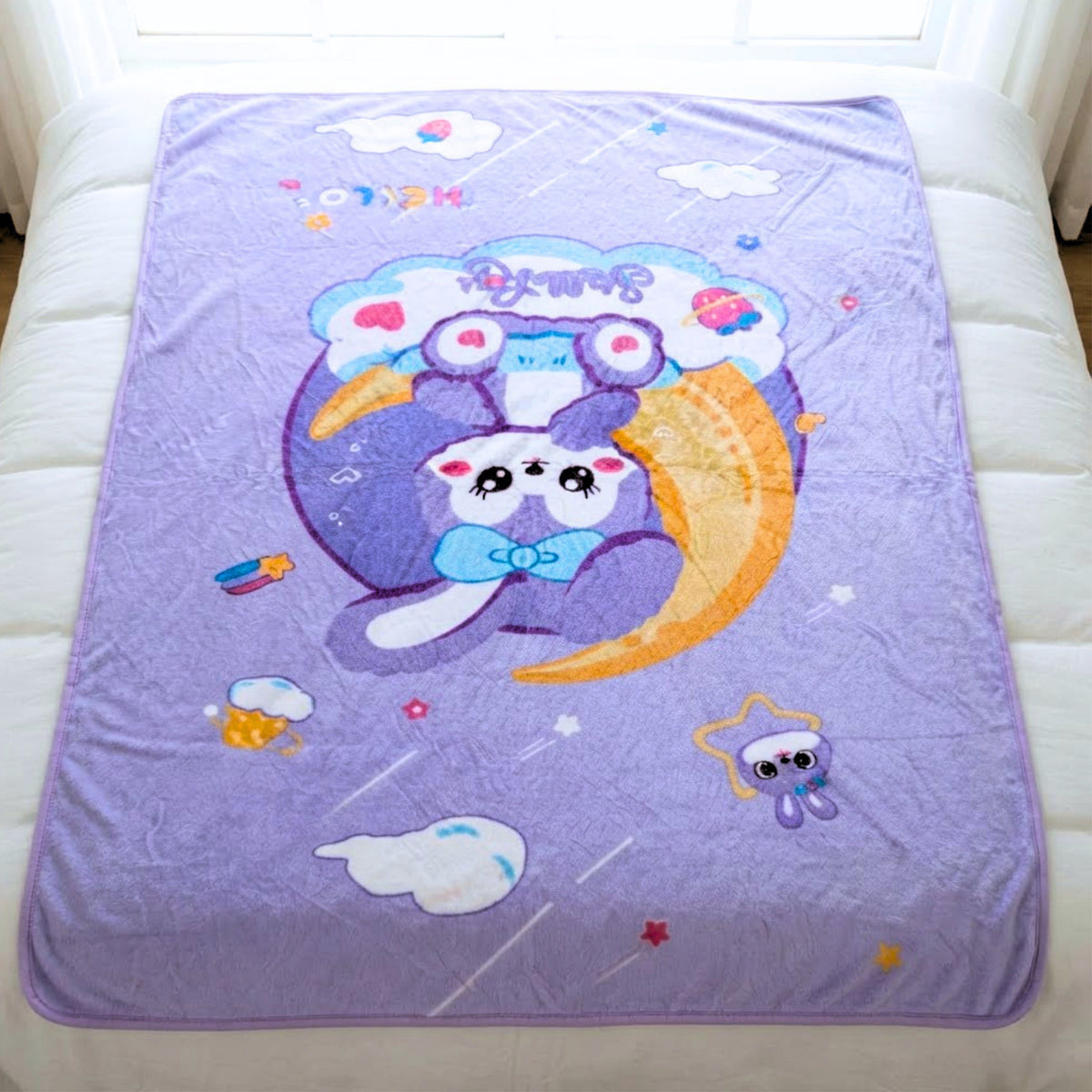 Printed Flannel Baby Blanket – 100 × 140 cm — product view