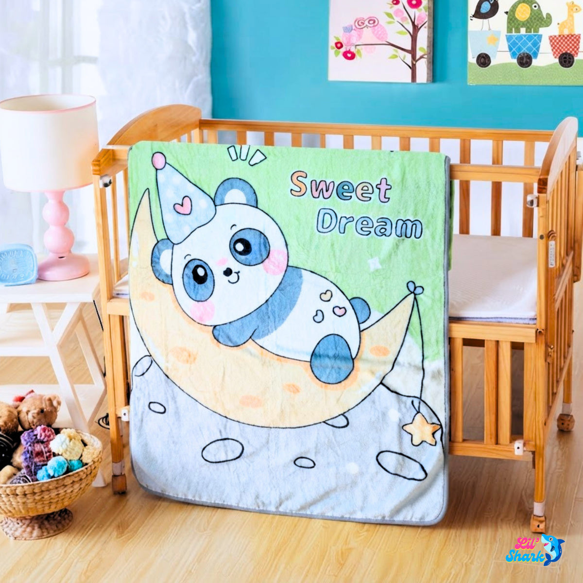 Printed Flannel Baby Blanket – 100 × 140 cm — product view