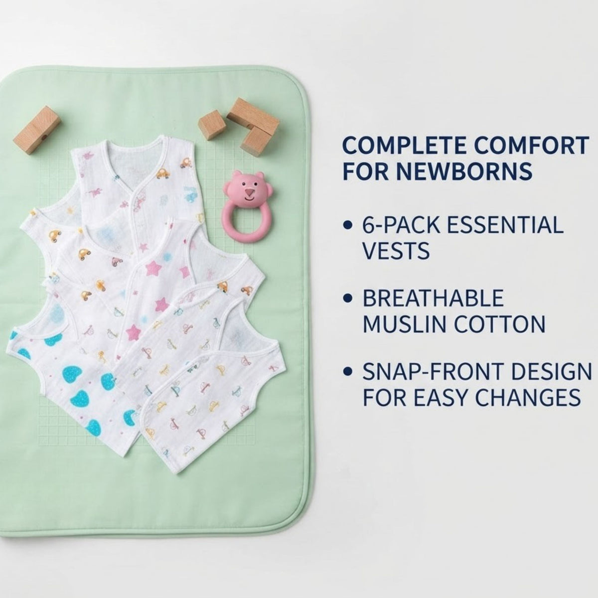White Muslin Jhablas – Dori, Front-Open & Mixed Packs — product view