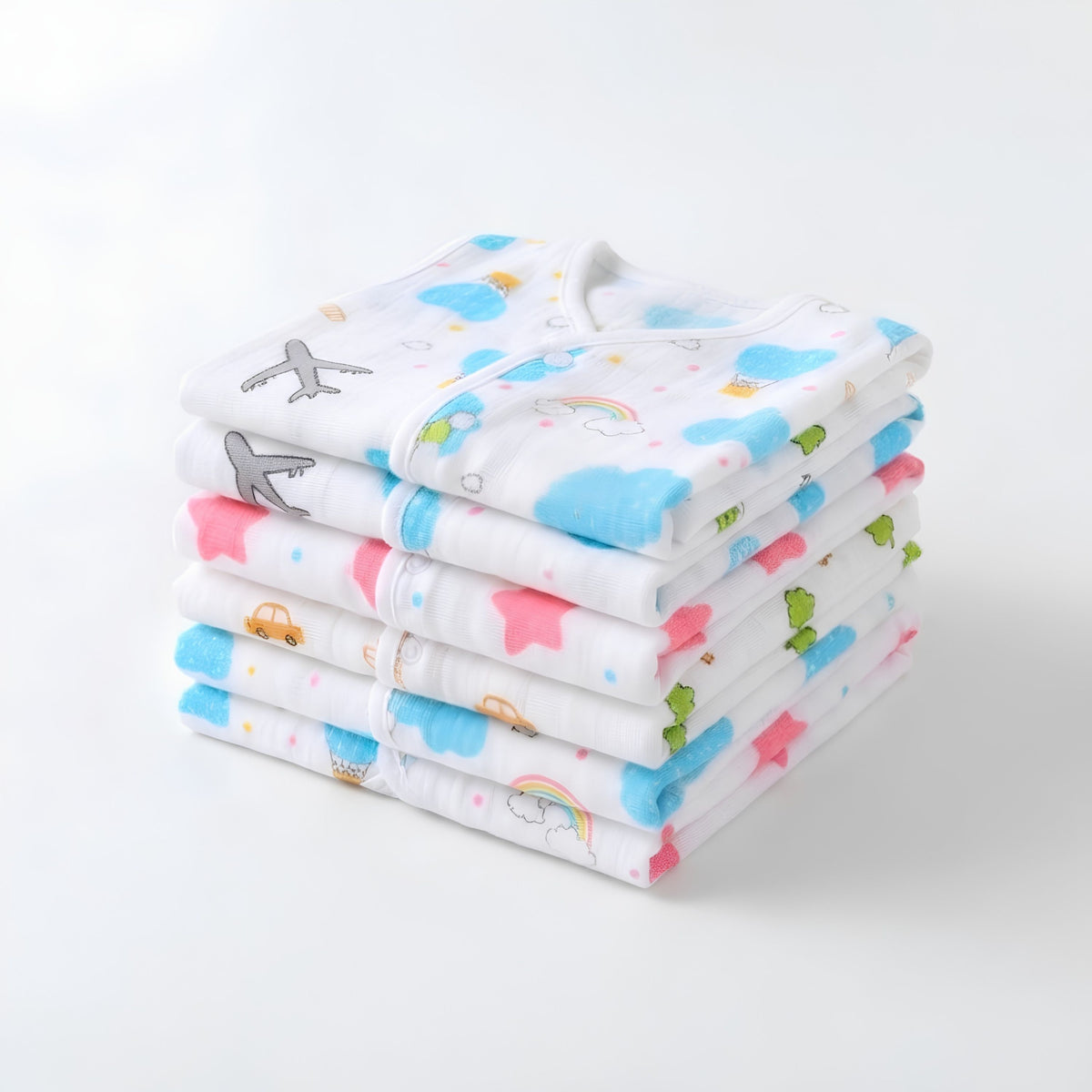 White Muslin Jhablas – Dori, Front-Open & Mixed Packs — product view