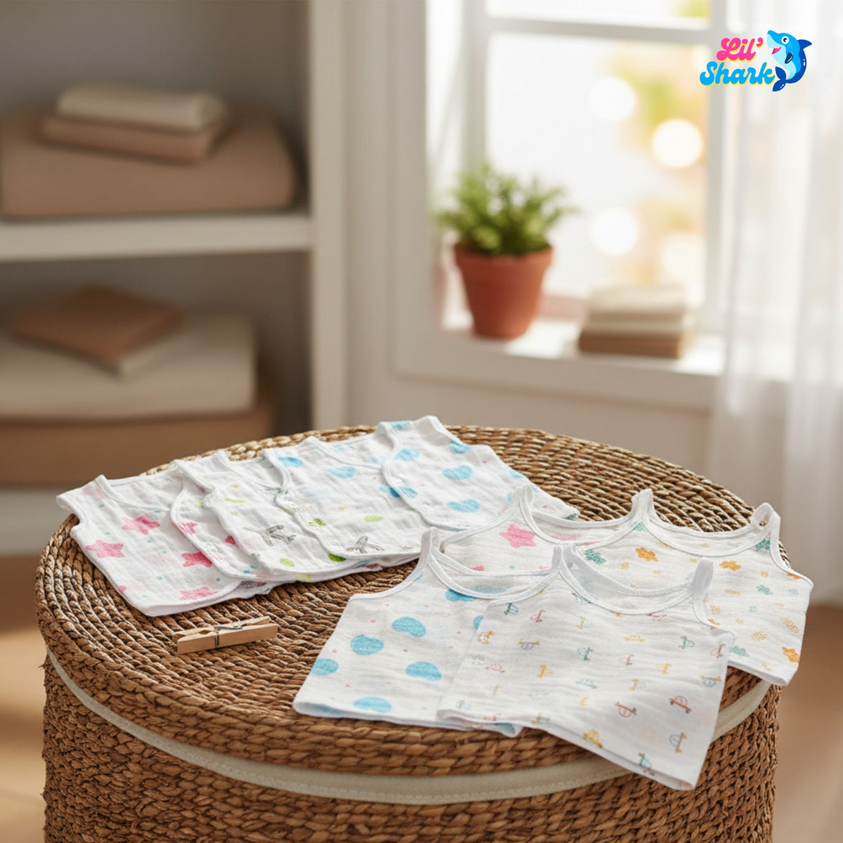 White Muslin Jhablas – Dori, Front-Open & Mixed Packs — product view