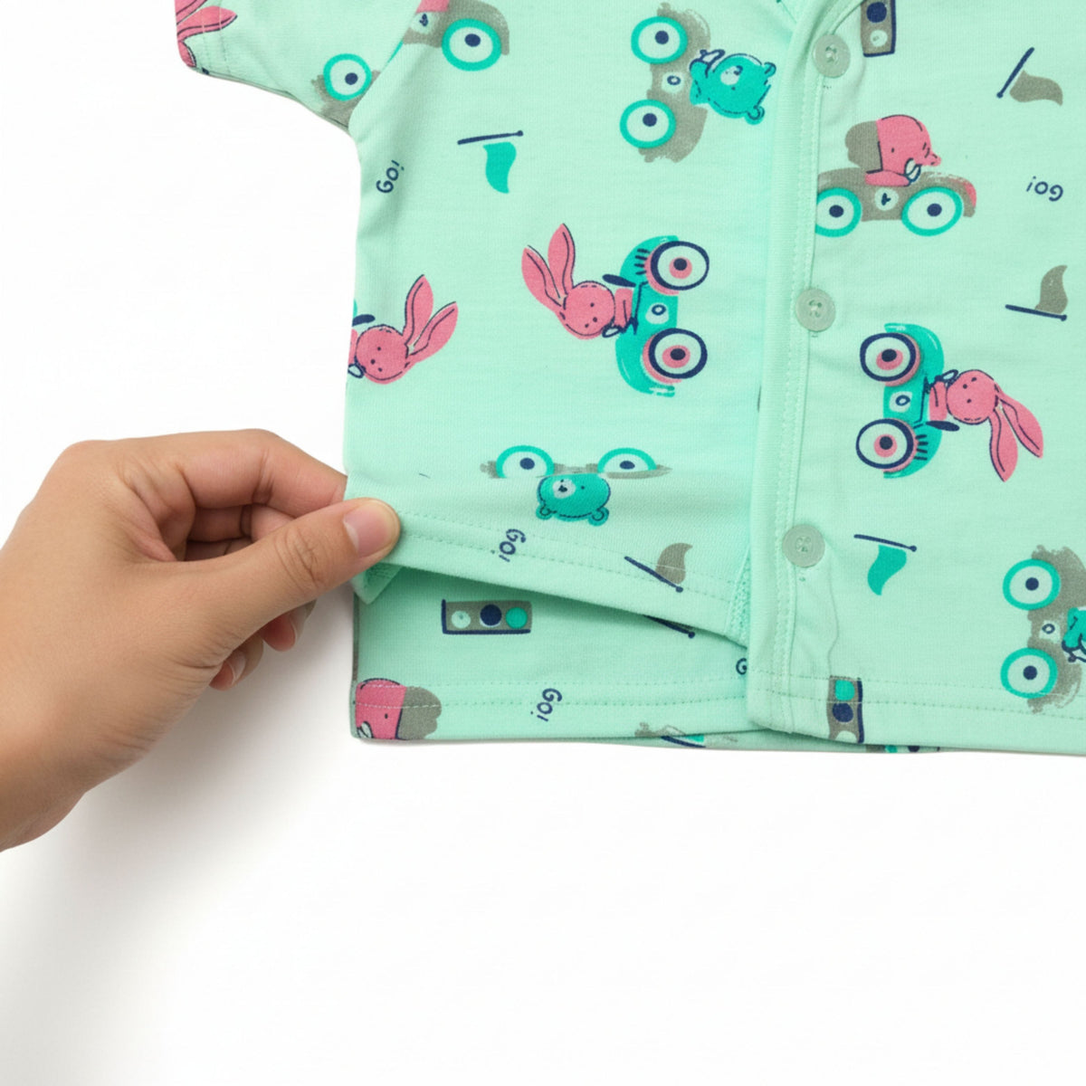 Cotton Front-Open Tops & Shorts – 2 or 3 Outfit Sets — product view