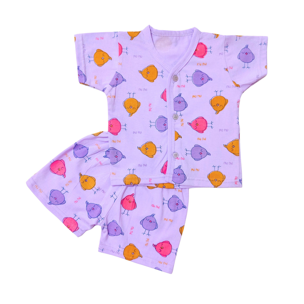 Cotton Front-Open Tops & Shorts – 2 or 3 Outfit Sets — product view