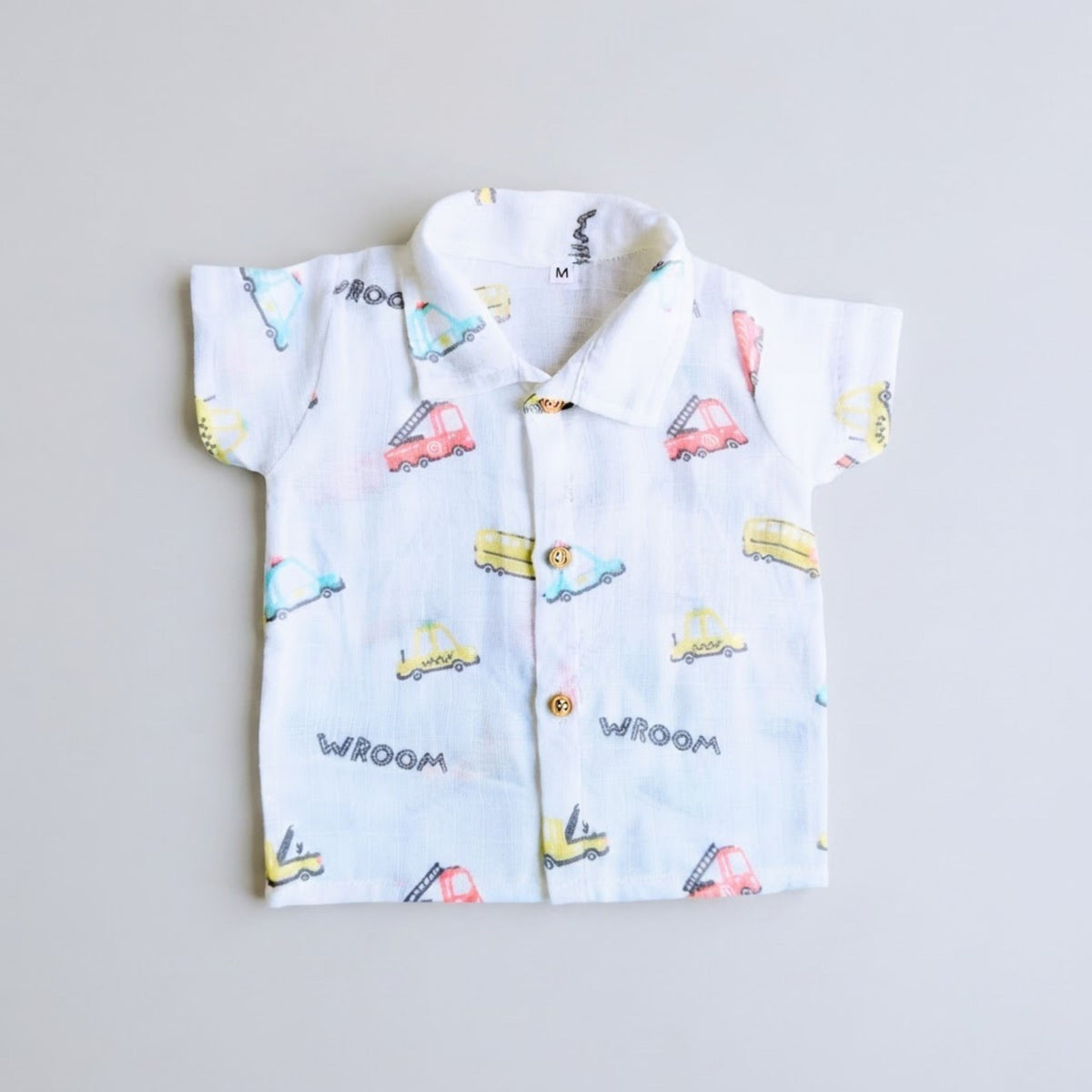Muslin Collared Shirt & Shorts – Baby Co-ord Sets — product view