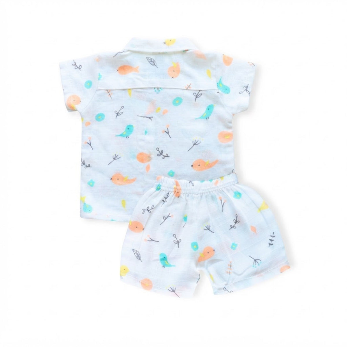 Muslin Collared Shirt & Shorts – Baby Co-ord Sets — product view