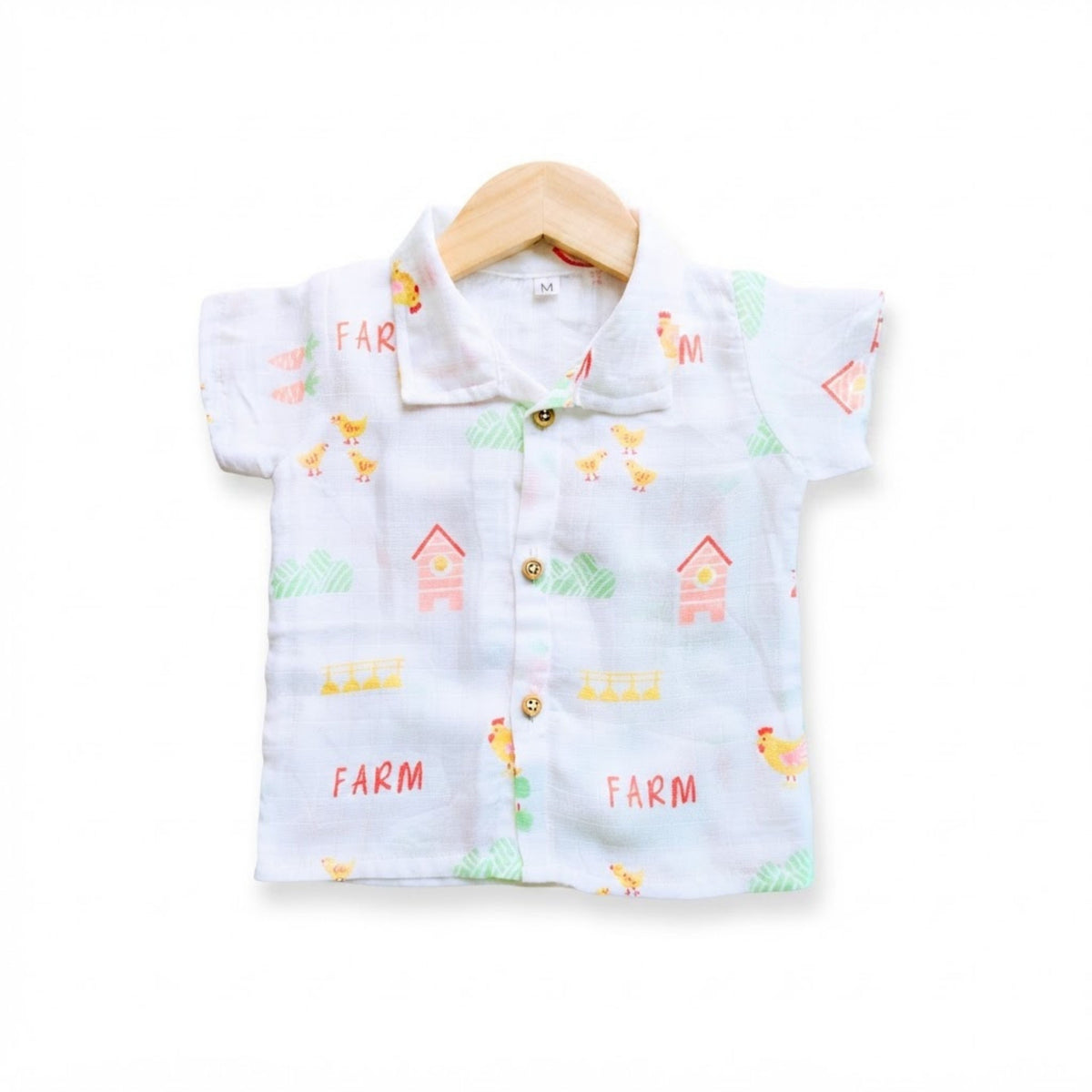 Muslin Collared Shirt & Shorts – Baby Co-ord Sets — product view