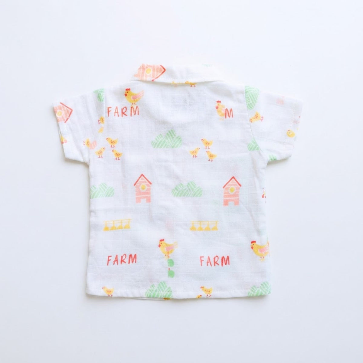 Muslin Collared Shirt & Shorts – Baby Co-ord Sets — product view