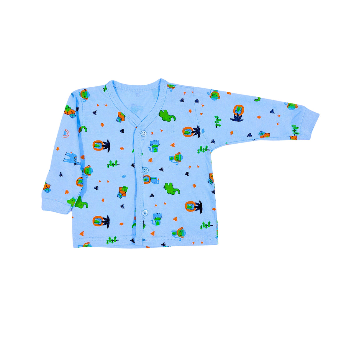 3-Piece Cotton Newborn Set – Jhabla, Pyjama & Cap — product view