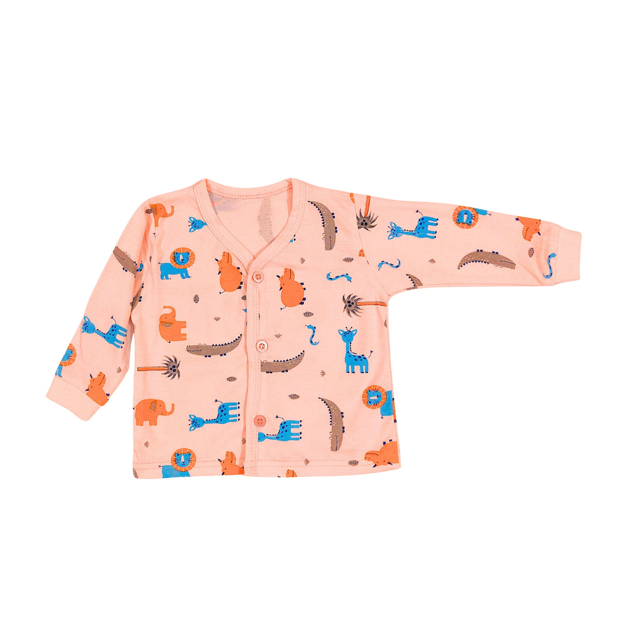 3-Piece Cotton Newborn Set – Jhabla, Pyjama & Cap — product view