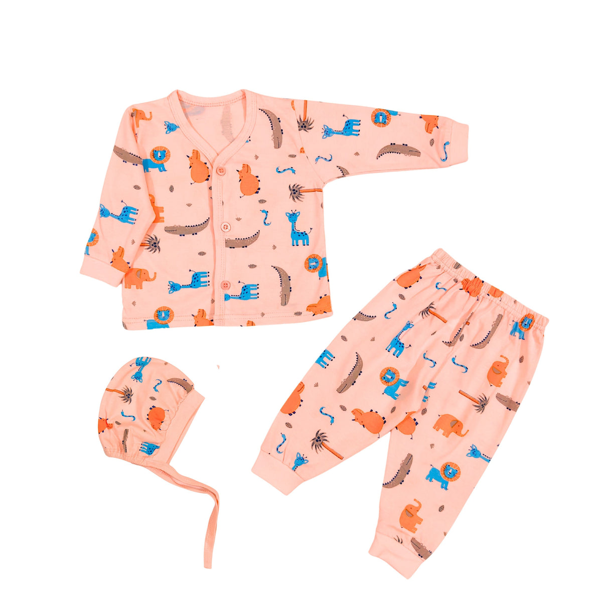 9-Piece Cotton Newborn Set – 3 Complete Outfits — product view