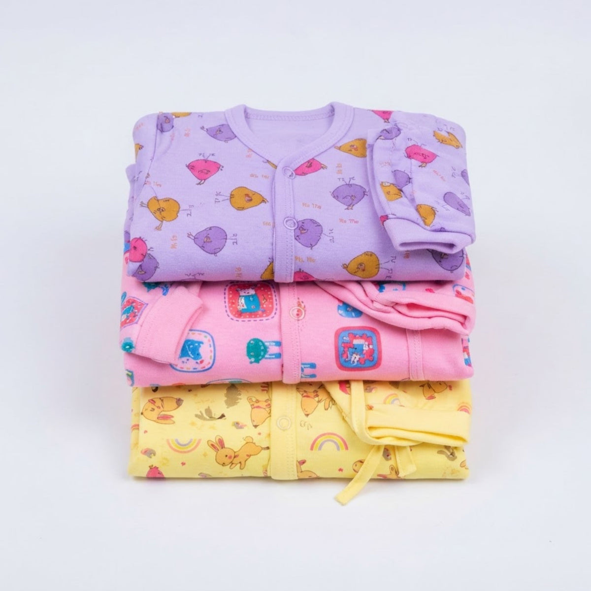 9-Piece Cotton Newborn Set – 3 Complete Outfits — product view
