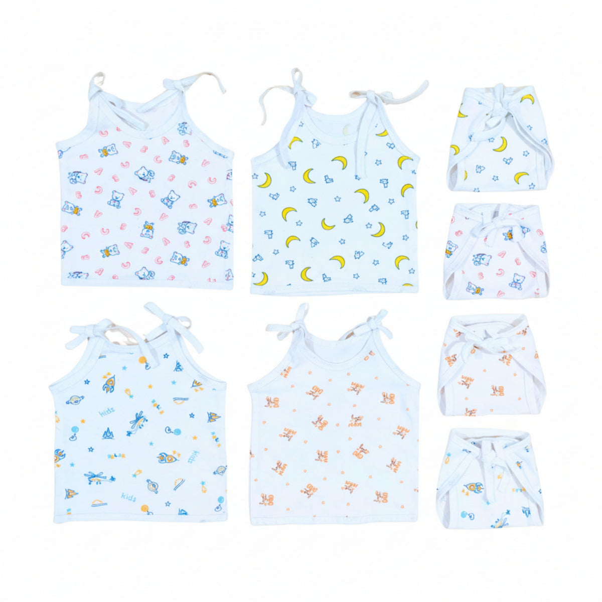 Cotton Jhabla & Langot Sets – Front-Open or Dori — product view